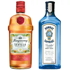 Gin Bombay Sapphire + Gin Tanqueray Flor De Sevilla Combo X2