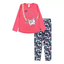 Kit 4 Conjuntos Infantil Menina Meia Estação Roupa Inverno