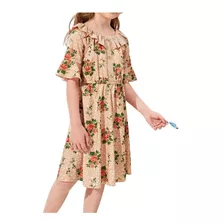 Vestido Con Estampado Floral Para Niñas