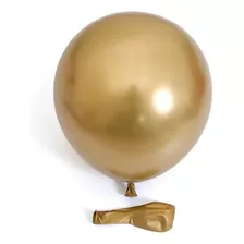 50 Balão Bexiga Latex Cromado Alumínio Nº9 Festa Decoração