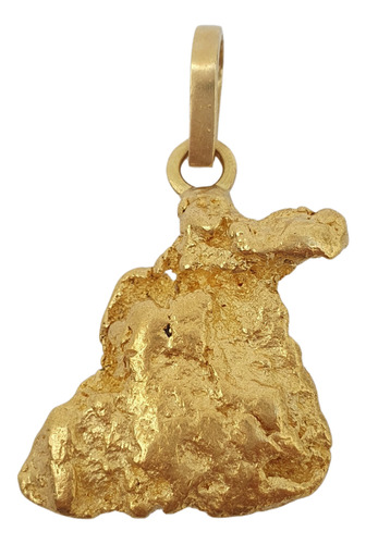 Pingente Pepita De Ouro 24k 999