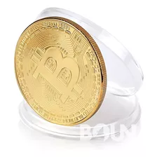 Bitcoin Moneda Edición Limitada Metálica + Funda Protectora