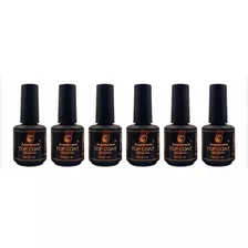 6 Top Coat 15ml Pretinho Do Poder Fengshangmei Unha Acrigel