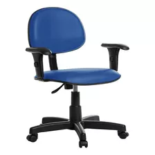 Cadeira Escritorio Executiva Com Braço Courissimo Azul