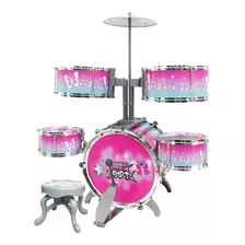 Bateria Infantil Rock Party 70cm Várias Cores - Dm Toys 