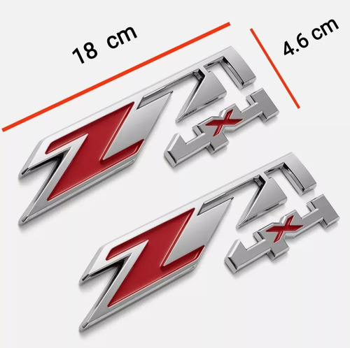 2 Emblemas Z71 4x4 Chevrolet Cheyenne Silverado 2014 2018 Foto 2