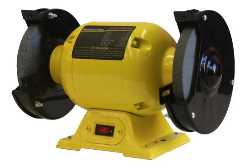 Amoladora Banco Shimura 3/4 Hp 550w 6 PuLG Monofasica 2 Piedras Sh-a5506 Dgm Amarillo