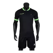 Conjunto Arbitro Juez Kelme Negro Camiseta Y Short Kelme.uy