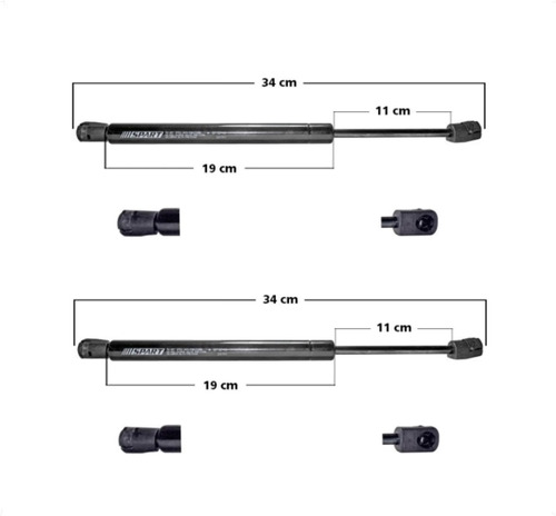 Par Amortiguadores Cofre Ford F-150 / F-250 1997 - 2003 Mnj Foto 2