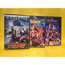 Pack Avengers / Dvd Nuevos / Ultron + Endgame + Infinity War