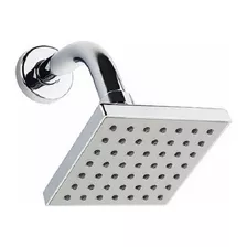 Ducha Banho Fria Em Abs E Cano Inox Quadrada 10x10 Cm