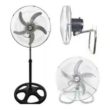 Set De 2 Ventiladores Pedestal 3 En 1 Con Aspas Metálicas 