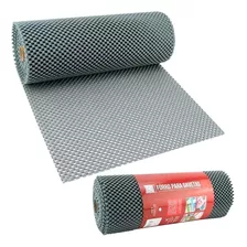 Forro Para Gavetas Cinza Em Pvc Rolo De 30cm X 4,6 Metros