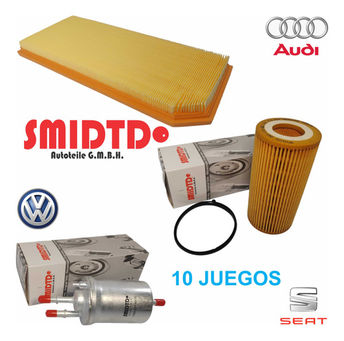 Kit Filtros De Aire Gasolina Y Aceite Vw Bora 2.0l 05-10 Gli Foto 4