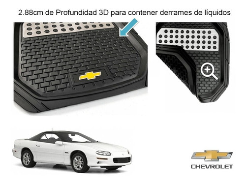 Tapetes 4pz Charola 3d Logo Chevrolet Camaro 2001 A 2004 Foto 5