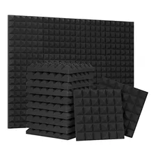 Paquete De 24 Paneles De Espuma Acústica Diseño Piram...