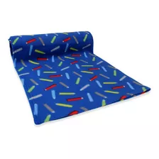 Cobertor Manta Soft Pet Para Cães E Gatos 75x75cm Cor Pencil Azul
