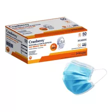 Mascarillas Cranberry 3 Pliegues Uso Médico - Caja 50 Un