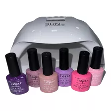 Set Cabina Uñas 54w + 6 Esmaltes Semi Tejar Make Up