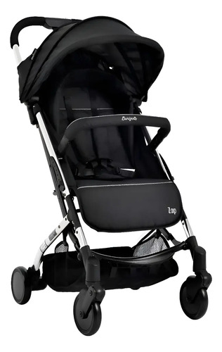 Carrinho De Bebê Zap Metal Prata Burigotto Compacto Dobrável Preto Metal Prata