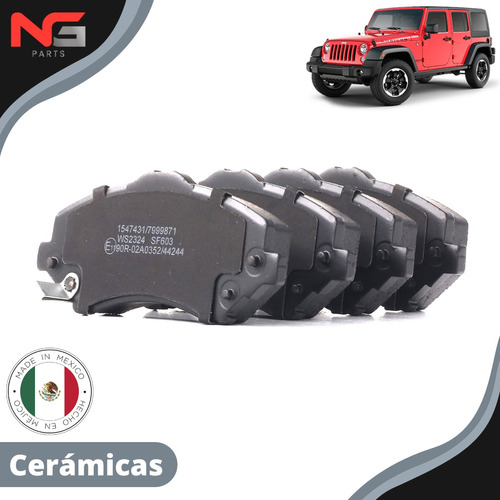 Pastillas Freno Delanteras Jeep Wrangler 2007-2017 - Mxico Foto 2