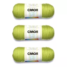 Hilo Chartreuse Caron Simply Soft, Paquete De 3 Unidades De