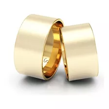 Alianças Casamento Ouro 18k Foscas 10mm 18g