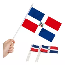 Mini Banderas Anley , Con Vara, 12un De Republica Dominicana