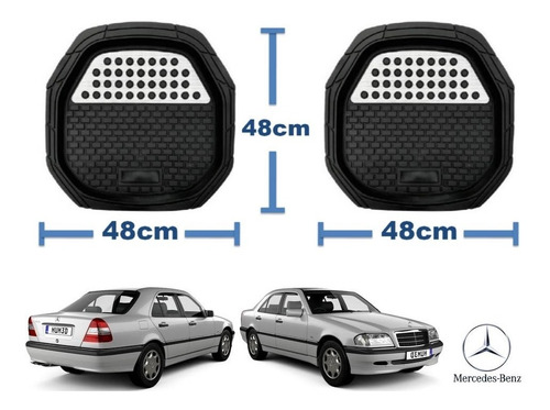 Tapetes Carbon 3d + Par Cojines Mercedes Benz C230 93 A 00 Foto 4