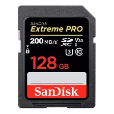 Cartão De Memória Sandisk 128gb Extreme Pro U3 4k Classe 10