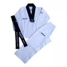 Dobok Cuello Negro Taekwondo Kansas Blanco Nexus X-3