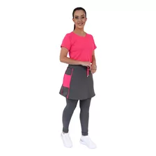 Calça Legging Saia Com Bolso + Blusa Dry Moda Fitness Cristã