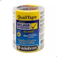 Fita Qualitape Transp. 24mm X 50m (pct 5 Rls) Torre