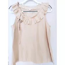 Blusa Loft Seda Con Lindo Detalle M Estado 10/10 Como Nueva 