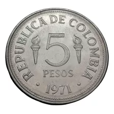 Colombia Moneda 5 Pesos 1971. Juegos Panamericanos Cali