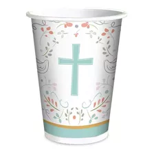 Pack 6 Uds Vaso Religioso Cruz Cotillón Glam