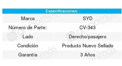 Junta Homocinetica Lado Caja Derecha Mitsubishi Lancer 08-16 Foto 2