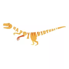 Banner Happy Birthday Dinosaurios