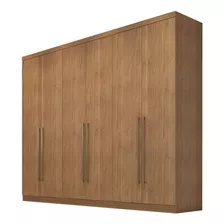 Guarda Roupa Casal 6 Portas 8 Gavetas 100% Mdf Bari Cumaru