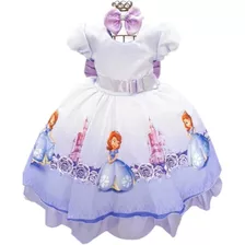 Vestido Princesa Princesinha Sofia Festa Infantil Promoção