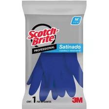 Guante Satinado Scotch Brite Azul Mediano 7