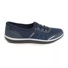 003-78 Cklass Tenis Casual Confort Dama Mujer Azul Marino