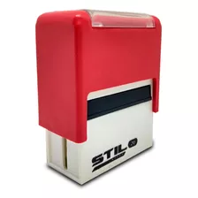 Selo Carimbo Automáticoset Papelaria Carimbo Tinta Vermelho Exterior Vermelho