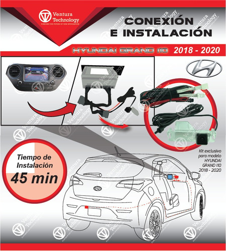 Cmara De Reversa Para Hyundai Grand I10 2018 - 2020 Foto 4