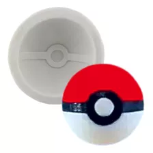 Molde Forma Silicone Sabonete Pokebola Meia Esfera Pokemon