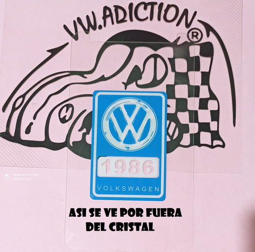 Calcomania Adherible Ao 1984 Vocho Combi Interior Stickervw Foto 3