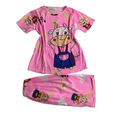 Pack De 2 Pijama Mujer Niña Short Polera