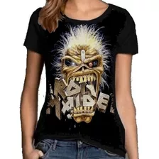 Blusa Fem. 5%off Banda Iron Maiden Rock In Rio 85 Exclusiva