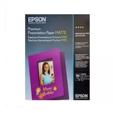 Papel Epson Heavyweight Dpi Tamaño Carta Mate 50hojas 8.5x11 Color Blanco