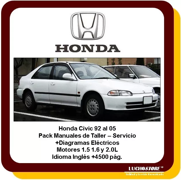 Honda Civic Manual Servicio Taller Reparacion 92 A 05 Españo